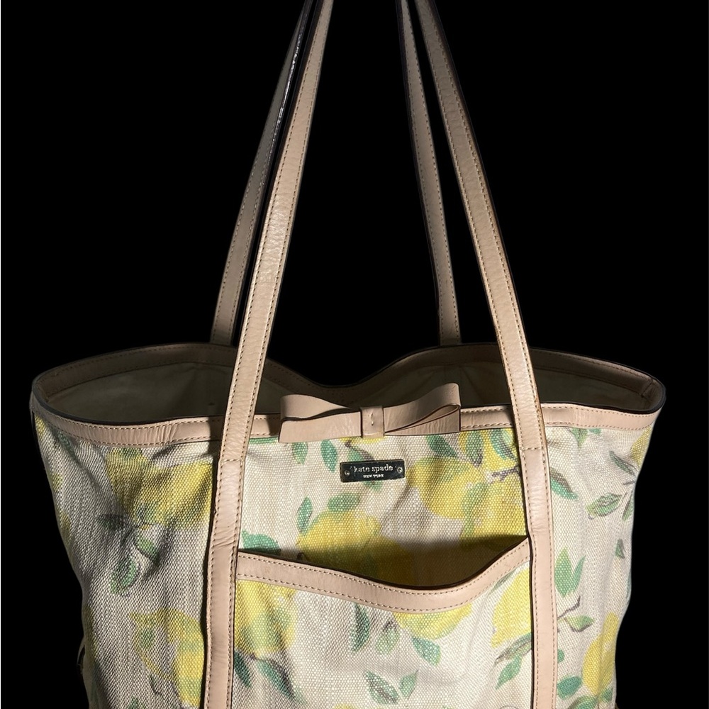 Kate Spade Lemon Print PAINTERLY CAPRI  Tote Bag